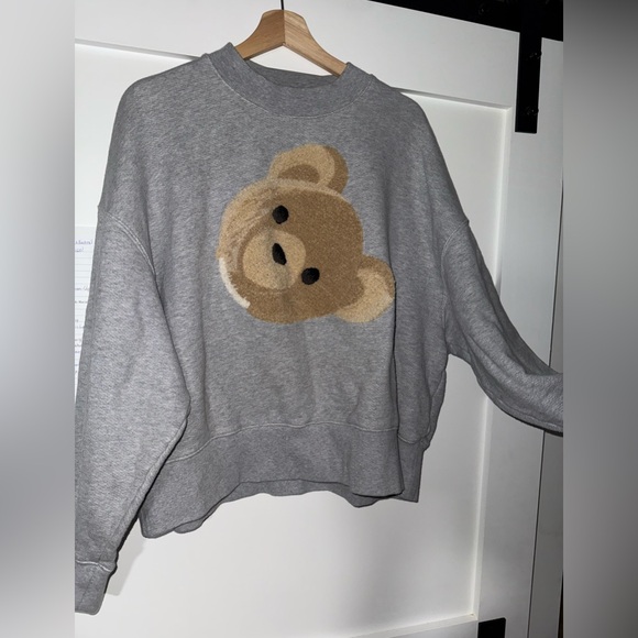 BIG BEAR COTTON-JERSEY SWEATSHIRT IN MELANGE GREY - Picture 3 of 4